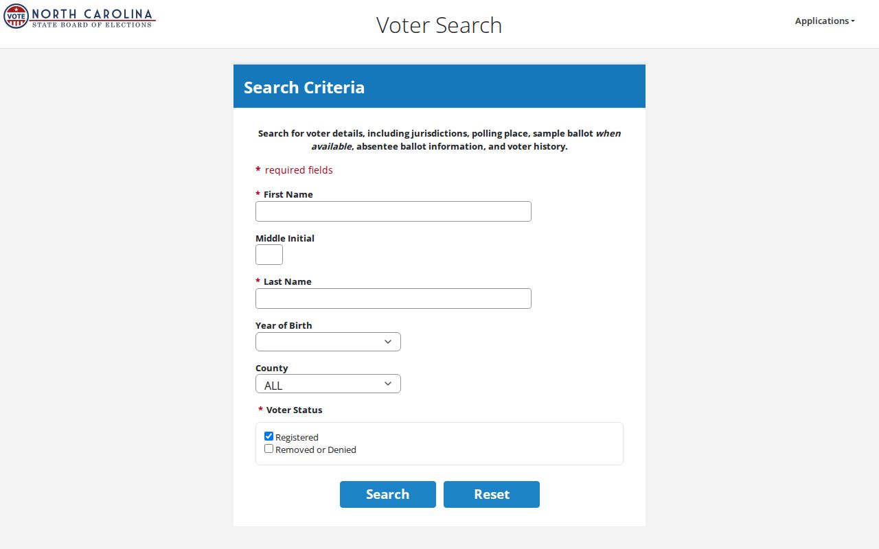 Kannapolis residents directory North Carolina voter search form